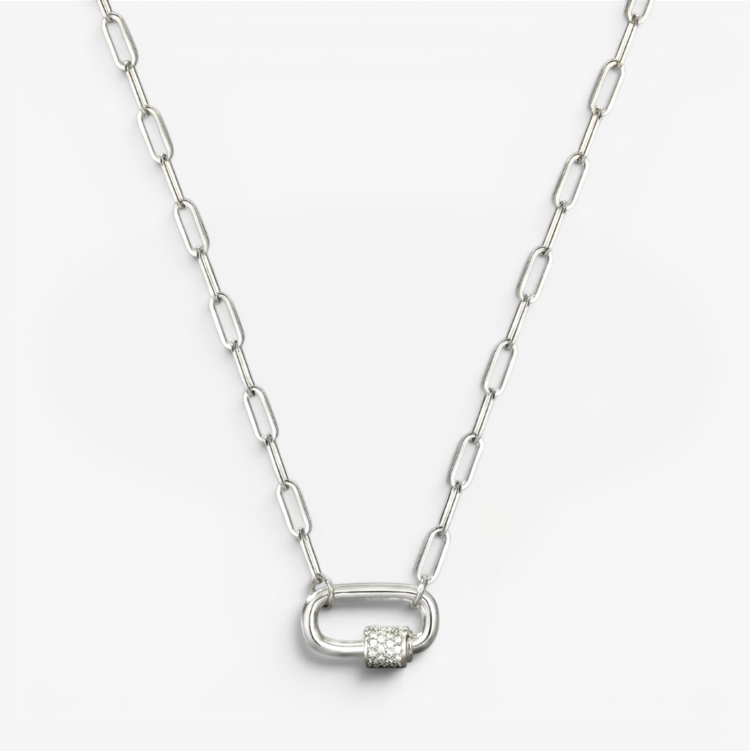 Diamond Lock Necklace