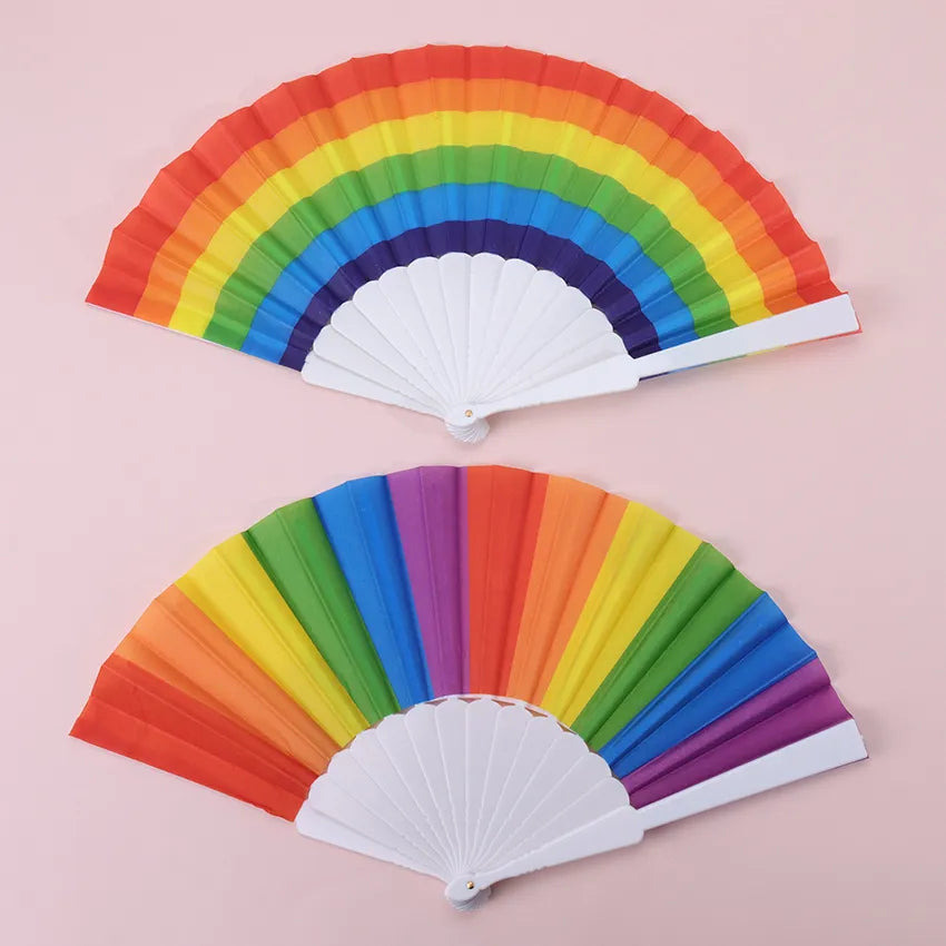 Rainbow Handheld Folding Fan