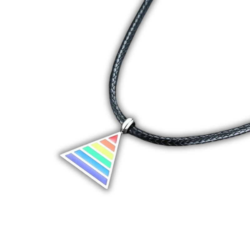 Pyramid Pride Leather Necklace