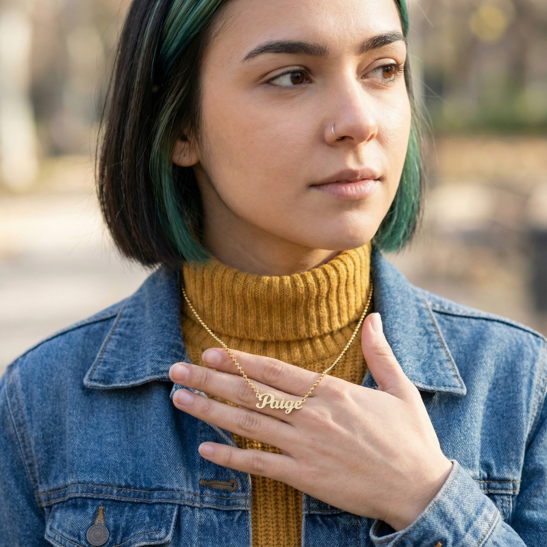 Bead Chain Personalised Necklace
