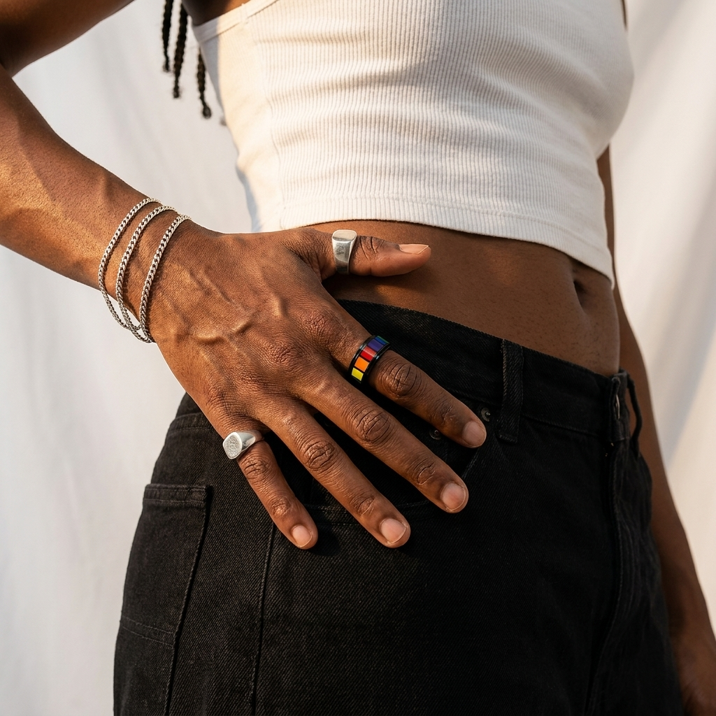 Black Rainbow Ring