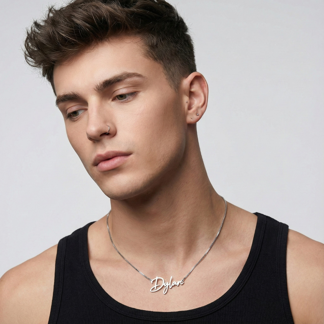 Box Chain Personalised Necklace