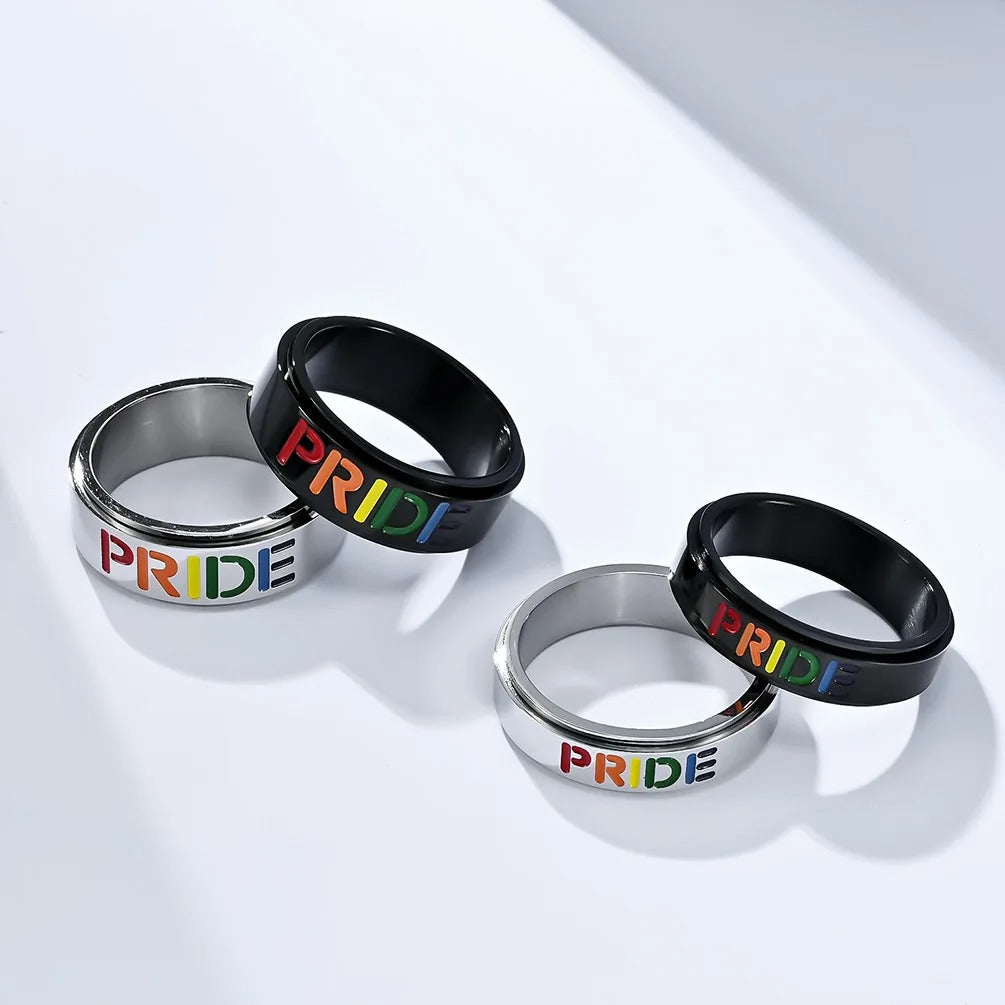 Spinning Pride Ring (Matt Black)