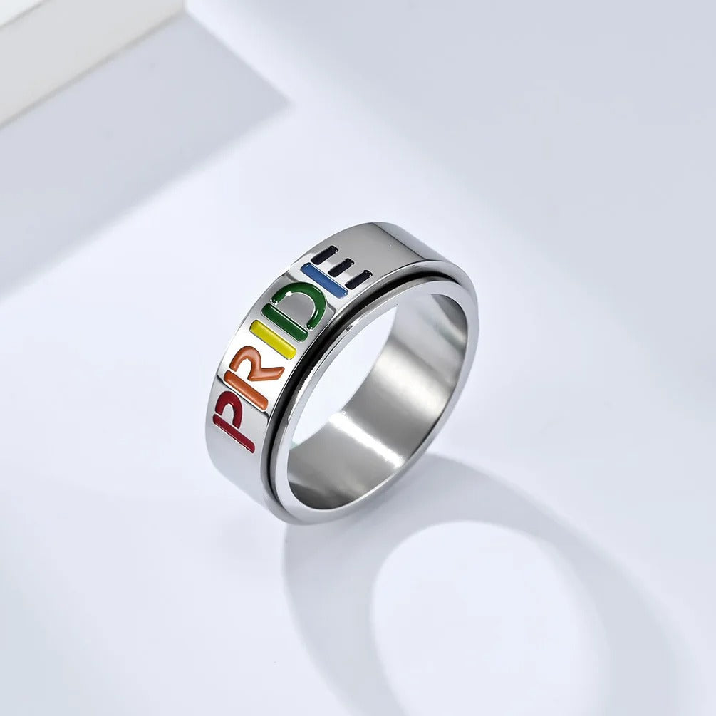 Silver Spinning Pride Ring