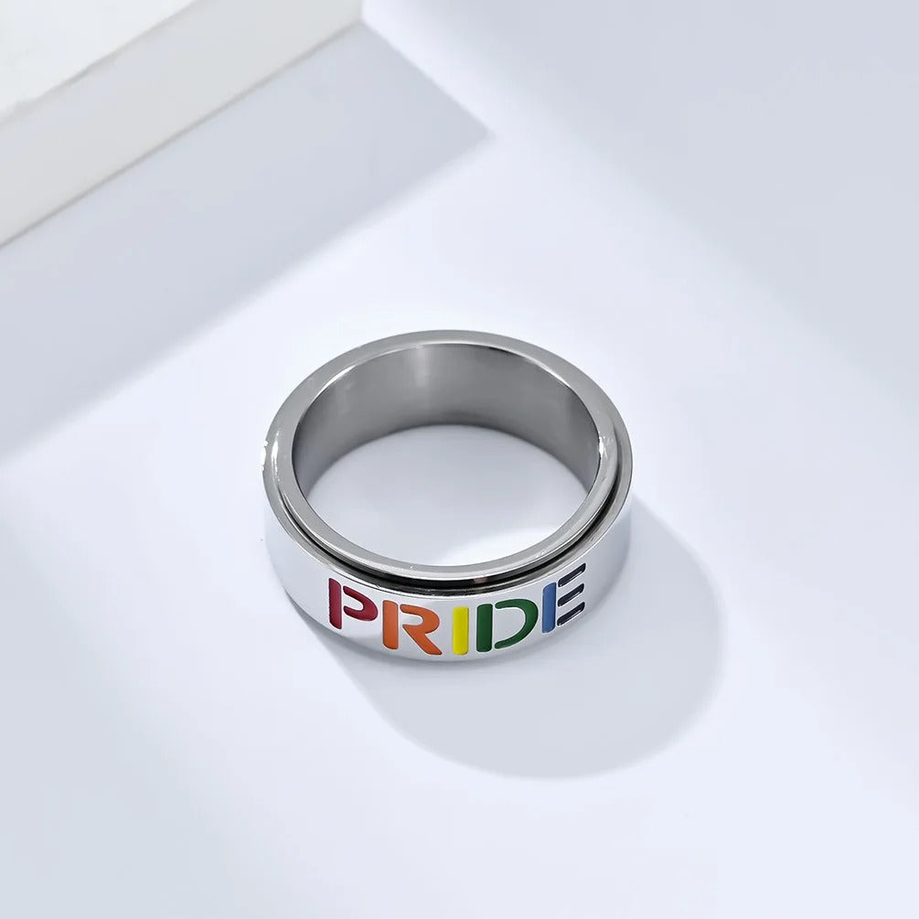 Silver Spinning Pride Ring