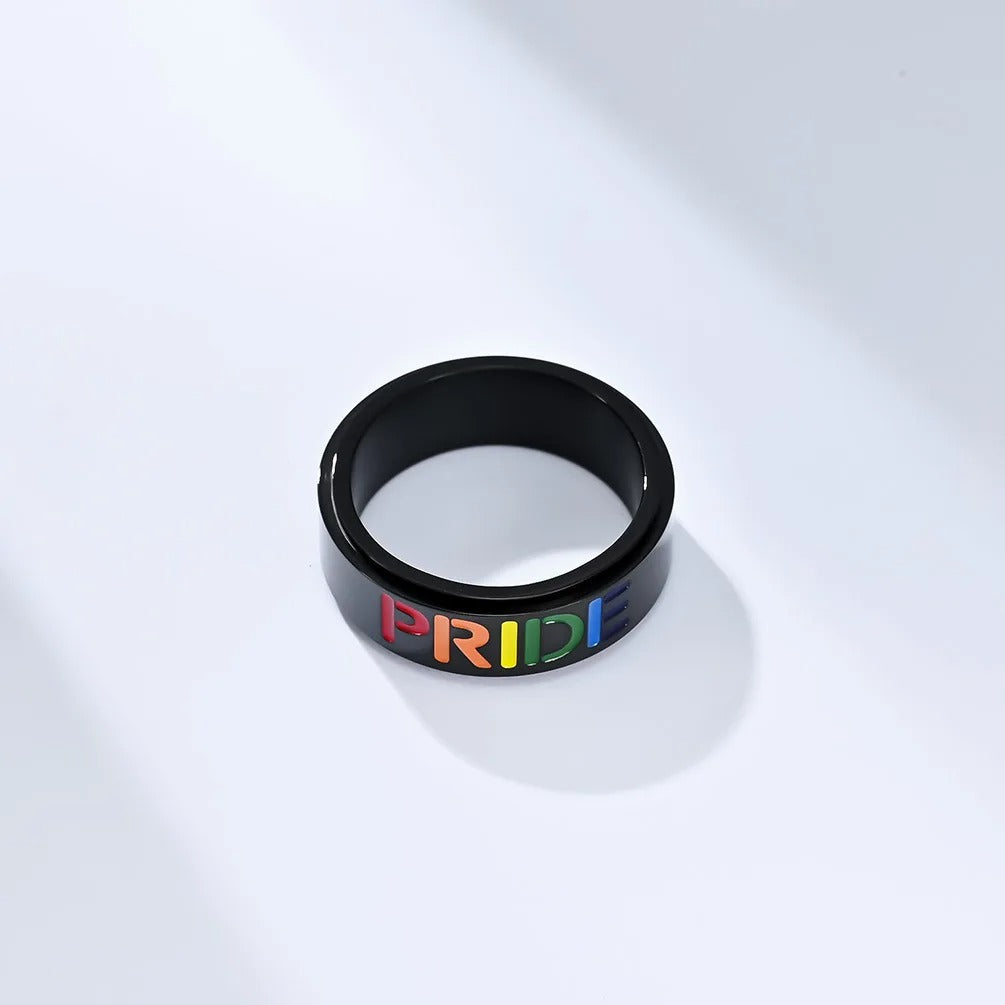 Spinning Pride Ring (Matt Black)