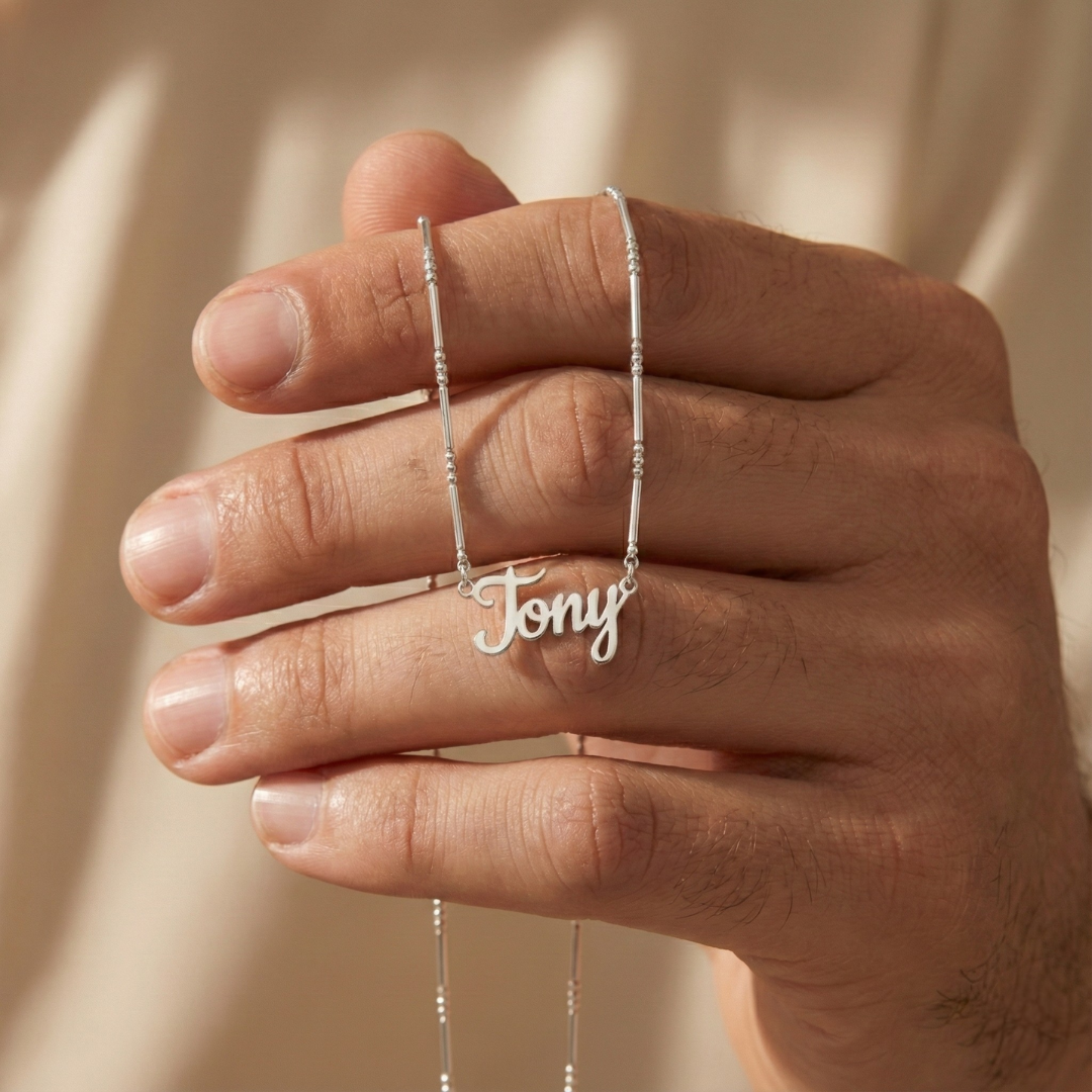 Flat Link Chain Personalised Necklace