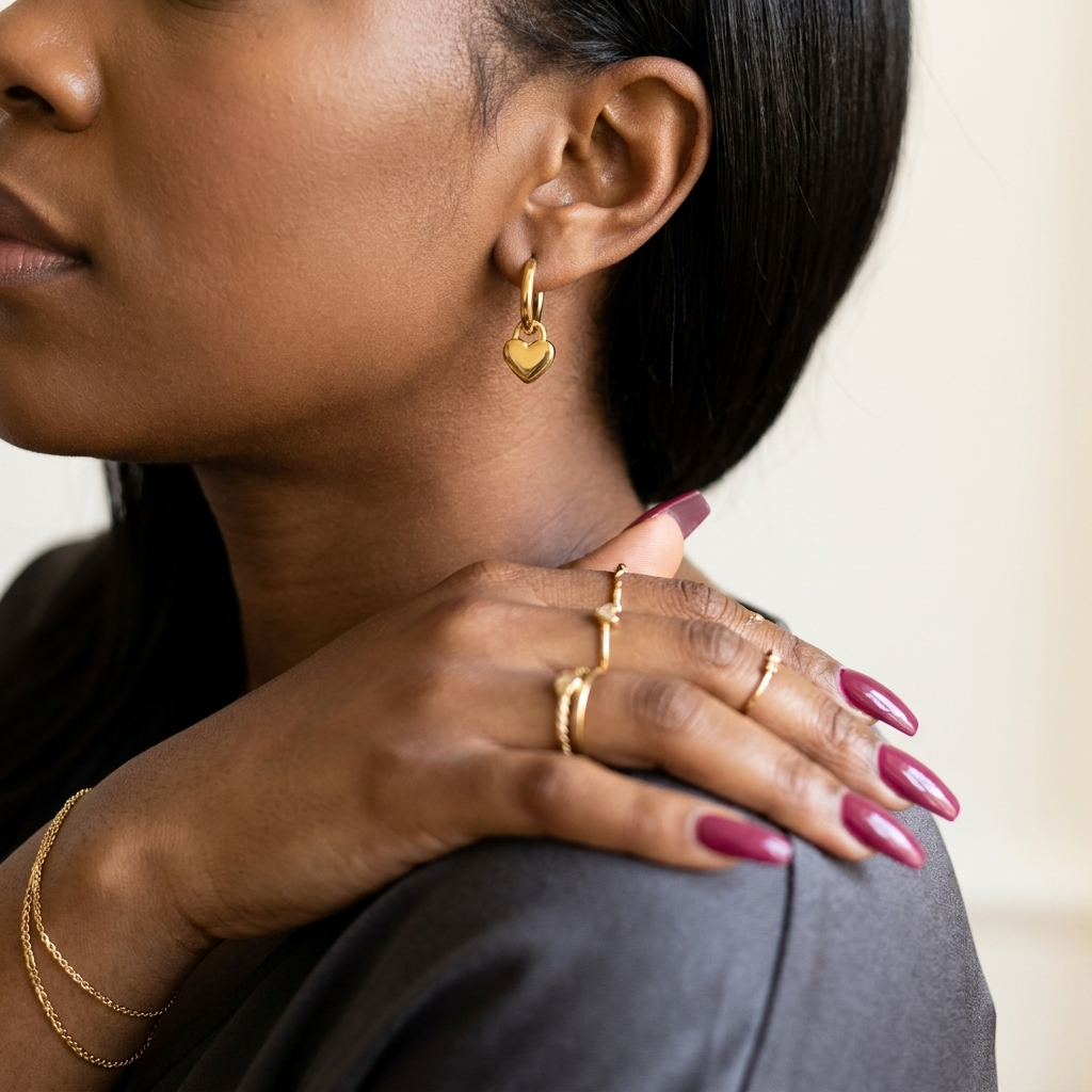 Heart Drop Earrings