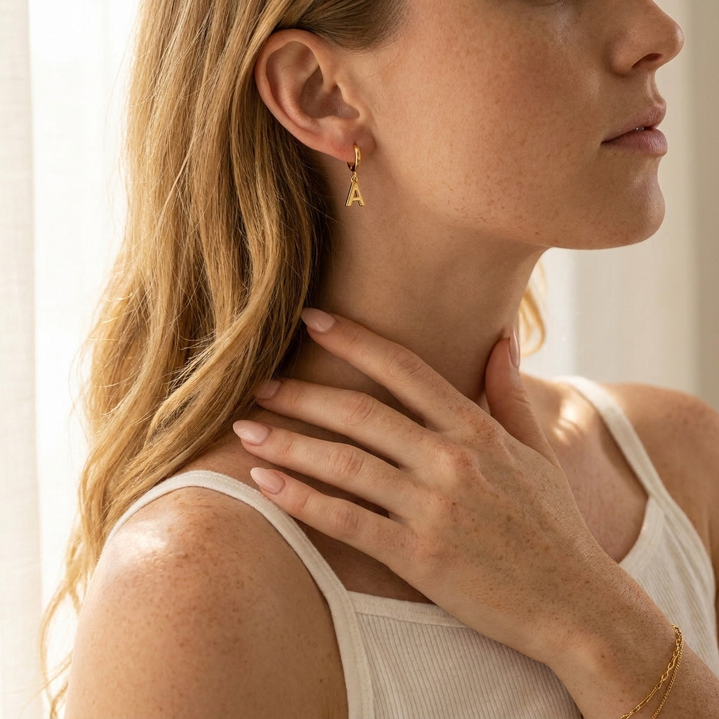 Initial Earrings
