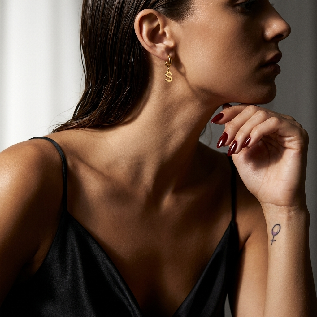 Initial Earrings