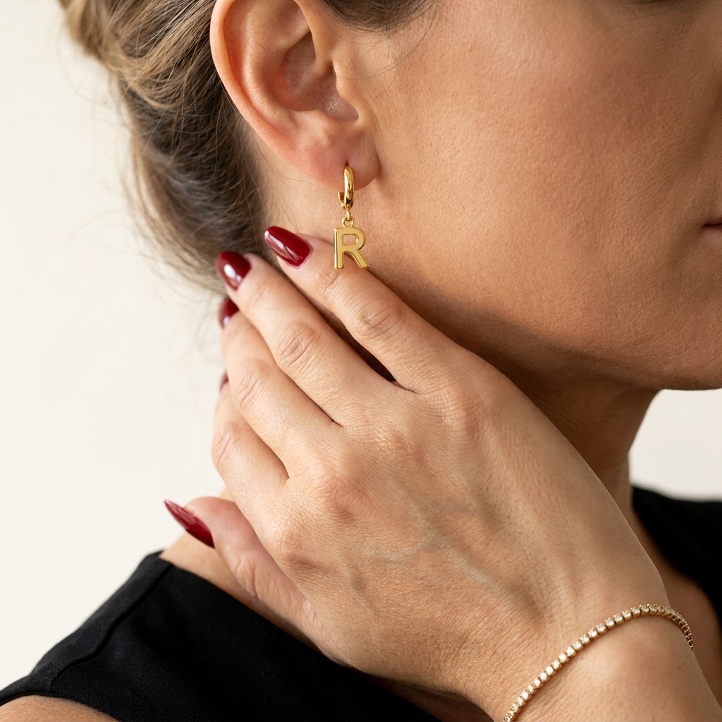Initial Earrings