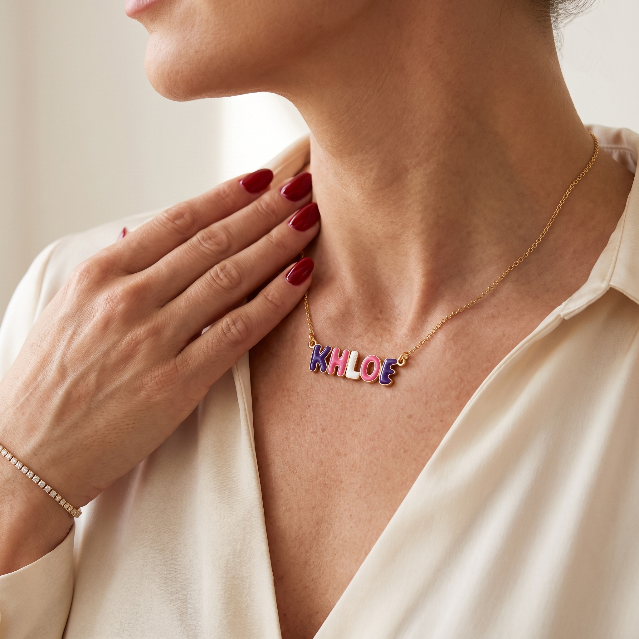 Linked Letters Necklace