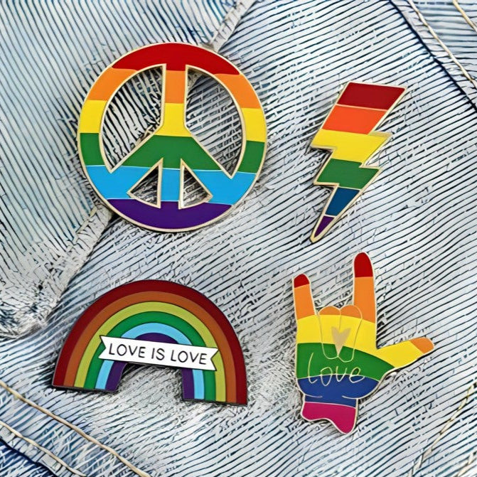 Rainbow Badges 4 Pack