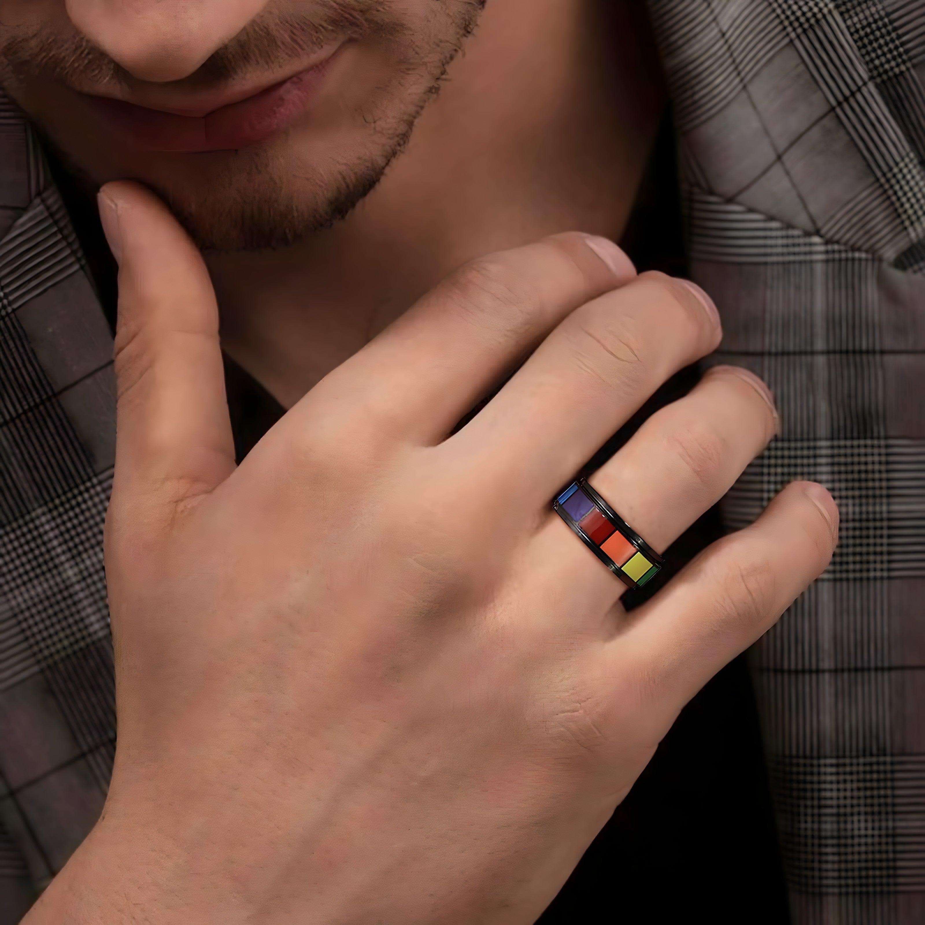 Black Rainbow Ring