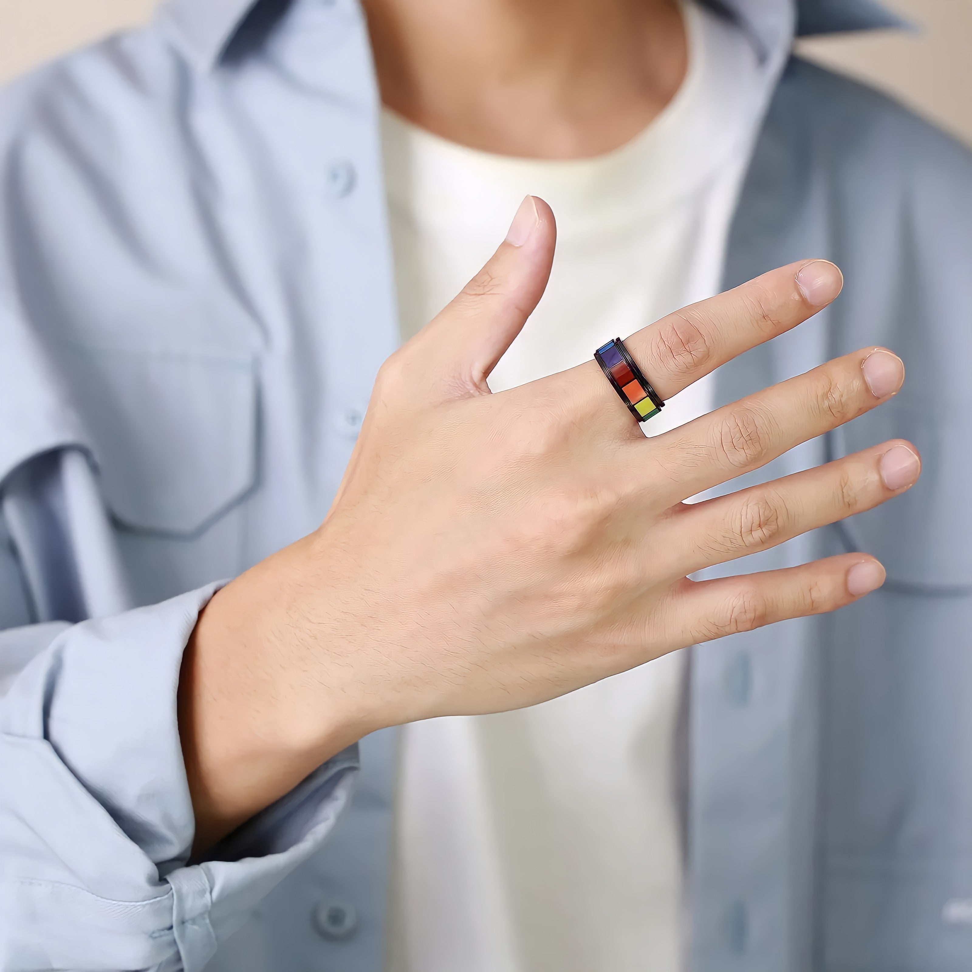 Black Rainbow Ring