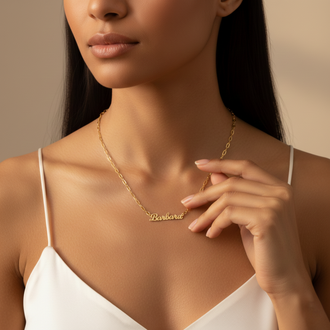 Ovaline Chain Personalised Necklace