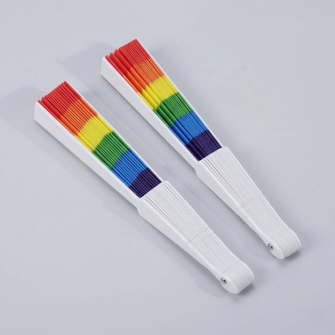 Rainbow Handheld Folding Fan