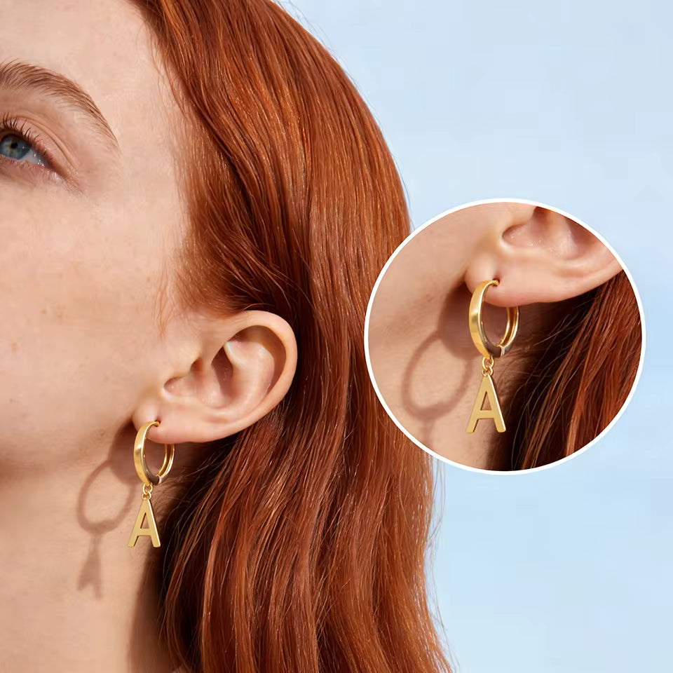 Initial Earrings