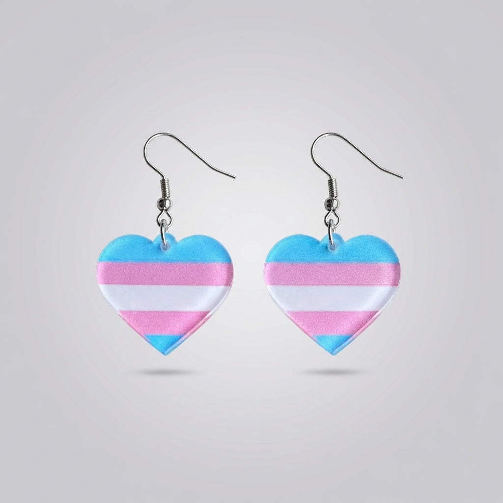 Trans Flag Earrings
