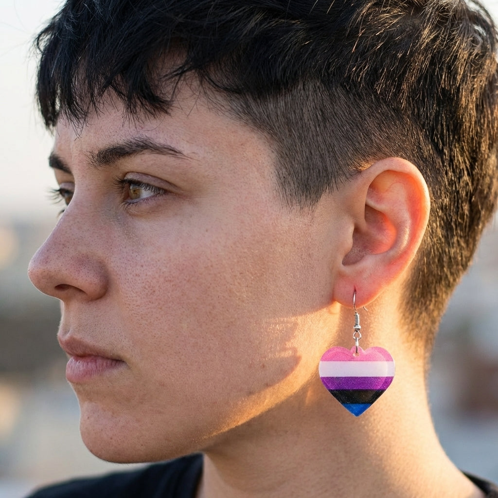 GenderFluid Flag Earrings