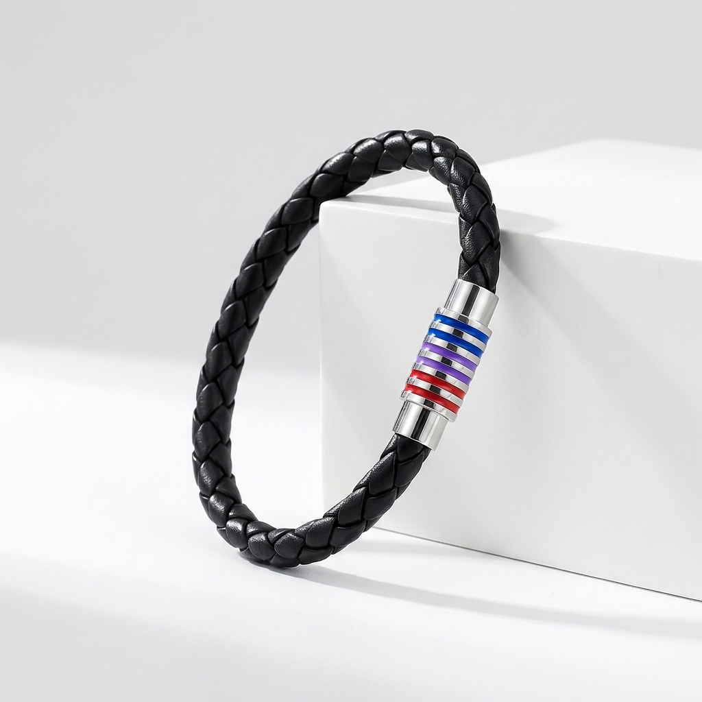 Bisexual Leather Bracelet