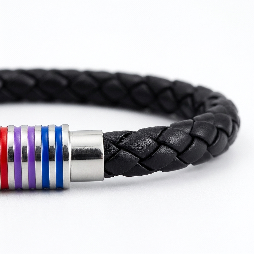 Bisexual Leather Bracelet