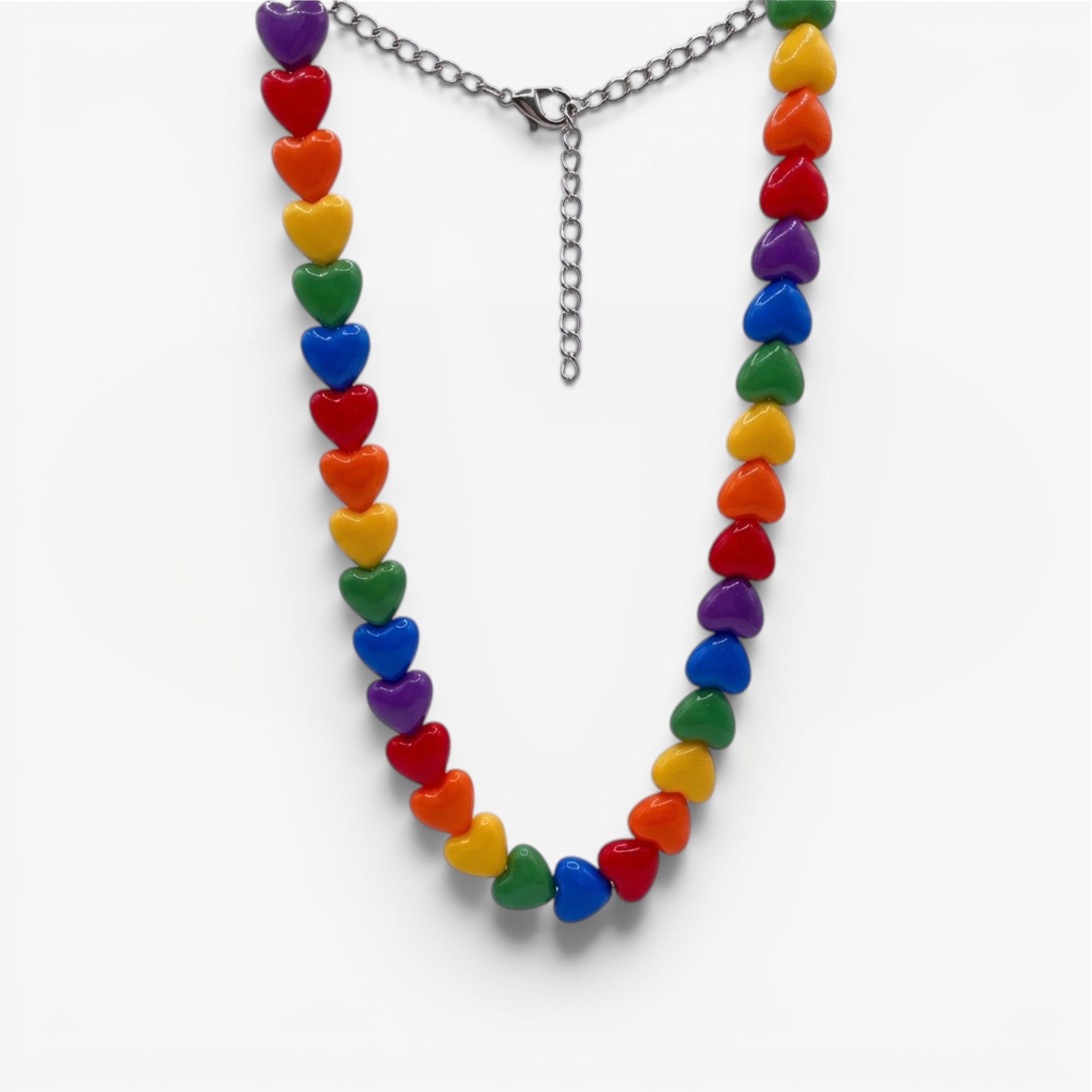 Rainbow Hearts Necklace