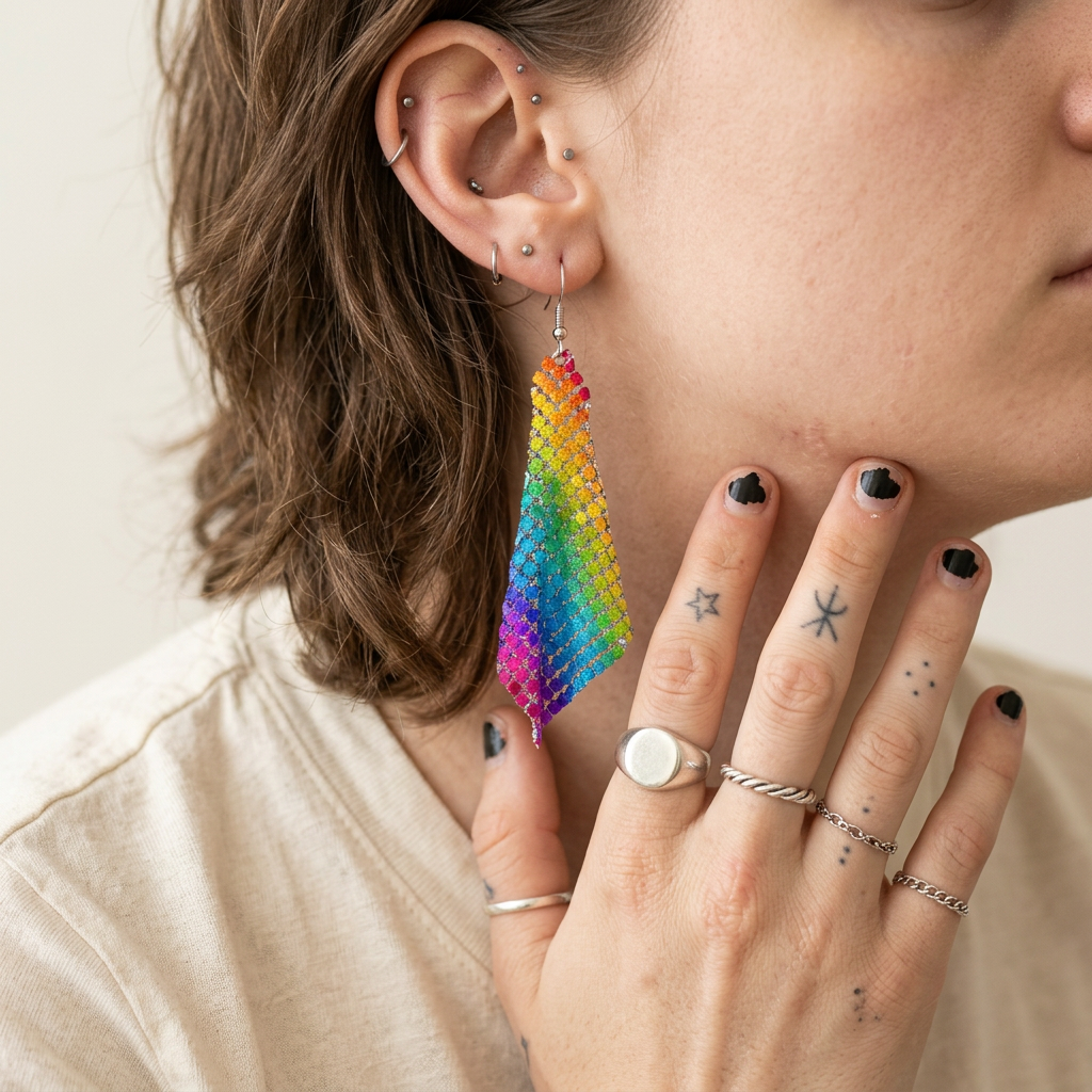 Rainbow Drape Earrings