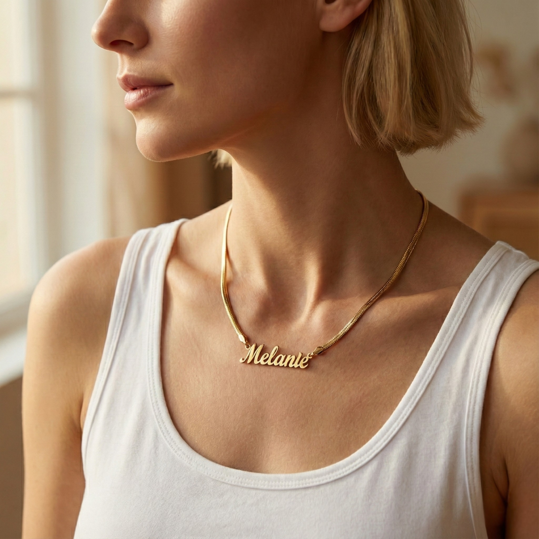 Snake Chain Personalised Necklace