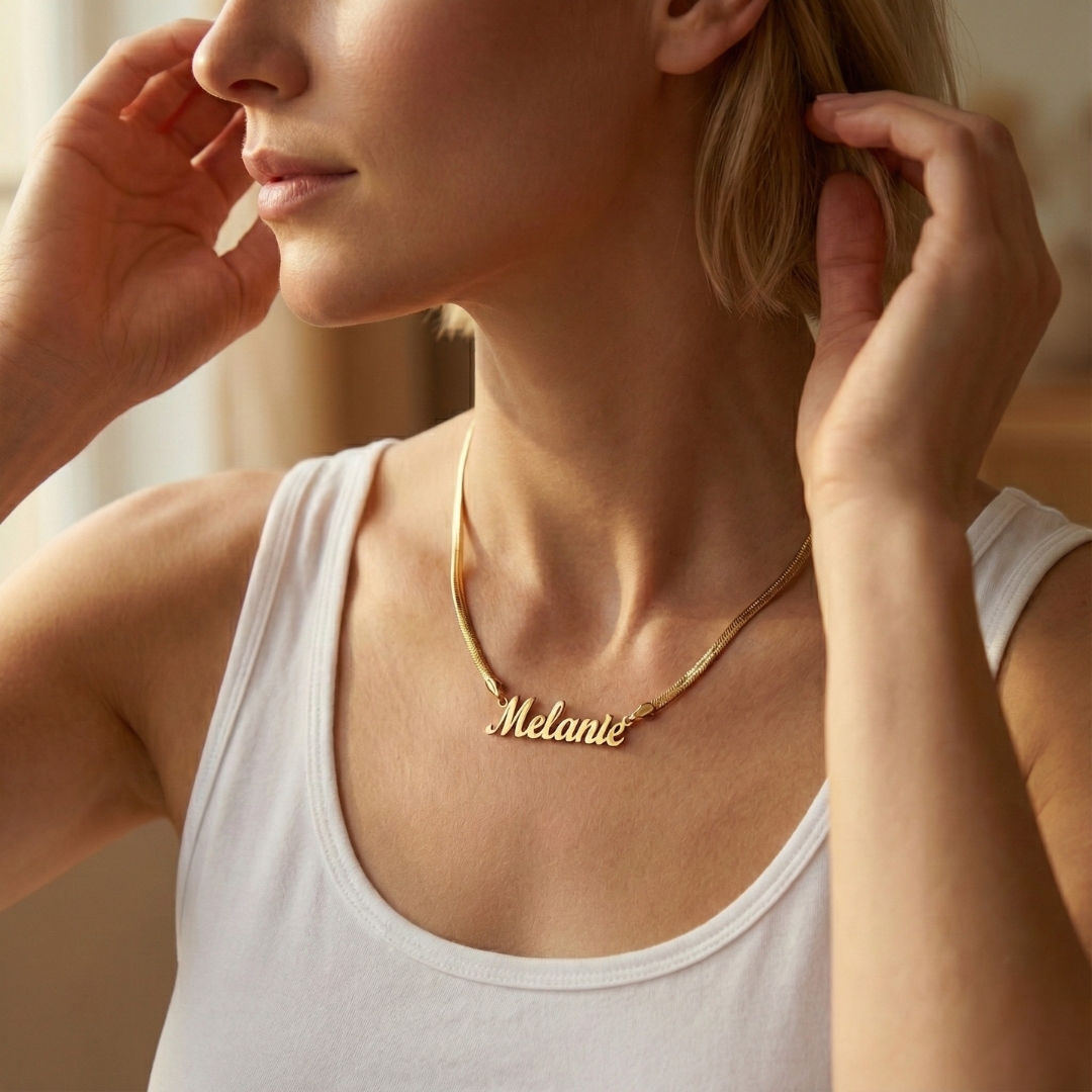 Snake Chain Personalised Necklace