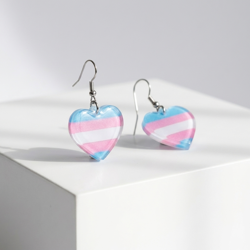 Trans Flag Earrings
